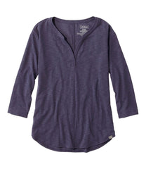 Three-Quarter-Sleeve Splitneck Women's Streamside Tee