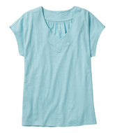 Women's Organic Cotton Tee V-Neck Cap-Sleeve