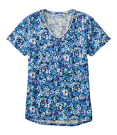 V-Neck Short-Sleeve Print Women's Organic Cotton Tee