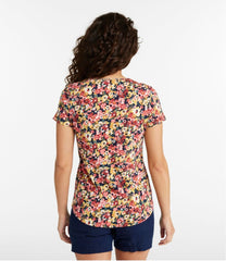 V-Neck Short-Sleeve Print Women's Organic Cotton Tee