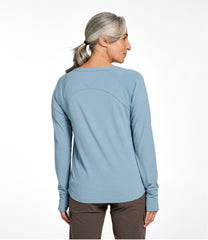 Long-Sleeve Splitneck Women's Ribbed Performance Tee