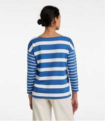 Boatneck Three-Quarter-Sleeve Blocked Stripe Women's Heritage Mariner Top