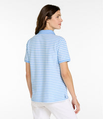 Women's Premium Double L Polo Short-Sleeve Relaxed Fit Stripe