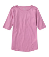 Elbow-Sleeve Boatneck Women's Pima Cotton Tee