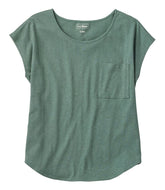 Women's Linen/Cotton Tee Short-Sleeve Scoopneck