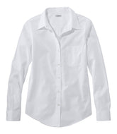 Long-Sleeve Relaxed Fit Women's Wrinkle-Free Pinpoint Oxford Shirt