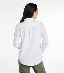 Long-Sleeve Relaxed Fit Women's Wrinkle-Free Pinpoint Oxford Shirt