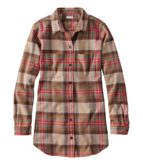 Tunic Women's Scotch Plaid Flannel Shirt