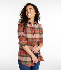 Tunic Women's Scotch Plaid Flannel Shirt