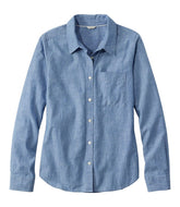 Chambray Long Sleeve Women's Essential Cotton Shirt