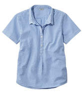 Short-Sleeve Popover Stripe Women's Vacationland Seersucker Shirt