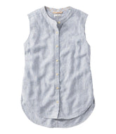 Sleeveless Women's Signature Linen-Blend Button-Front Shirt