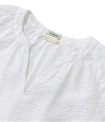 Women's Bean's Seacoast Seersucker Splitneck Shirt