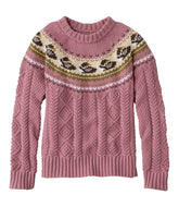 Women's Signature Cotton Fisherman Sweater Crewneck Novelty