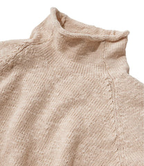 Women's Cotton Ragg Sweater Funnelneck Pullover