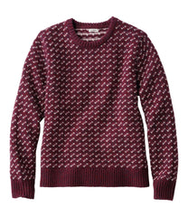 Crewneck Bird's-Eye Women's Bean's Classic Ragg Wool Sweater