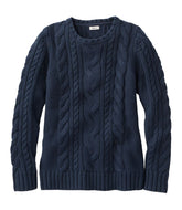 Crewneck Women's Double L® Cable Sweater