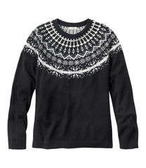 Crewneck Fair Isle Women's Classic Cashmere Sweater