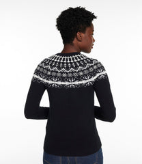 Crewneck Fair Isle Women's Classic Cashmere Sweater