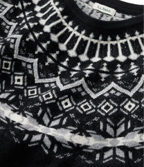 Crewneck Fair Isle Women's Classic Cashmere Sweater