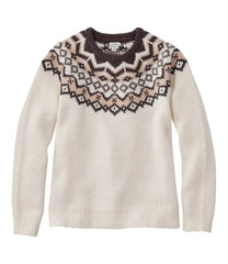 Women's Bean's Classic Ragg Wool Sweater Crewneck Fair Isle