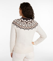 Women's Bean's Classic Ragg Wool Sweater Crewneck Fair Isle