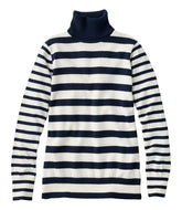 Women's Cotton/Cashmere Sweater Turtleneck Stripe