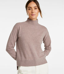 Women's Classic Cashmere Sweater Relaxed Mockneck
