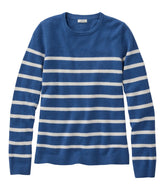Crewneck Stripe Women's Classic Cashmere Sweater