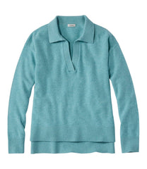 Women's Classic Cashmere Sweater Relaxed Polo
