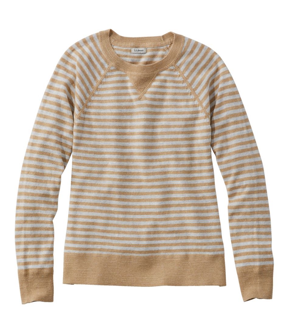 Crewneck Stripe Women's Organic Cotton Slub Sweater