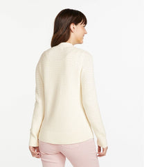 Button-Front Cardigan Women's Basketweave Sweater