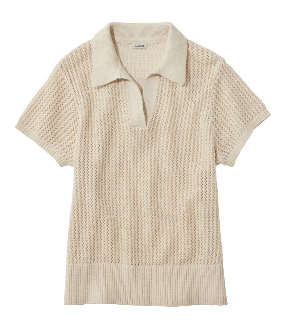 Polo Women's Organic Cotton Slub Pointelle Sweater