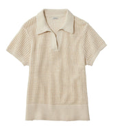 Polo Women's Organic Cotton Slub Pointelle Sweater