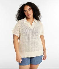 Polo Women's Organic Cotton Slub Pointelle Sweater