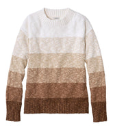 Crewneck Stripe Women's Cotton Ragg Sweater