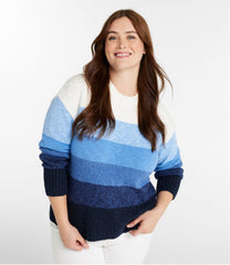 Crewneck Stripe Women's Cotton Ragg Sweater