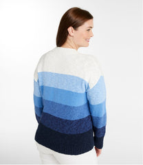 Crewneck Stripe Women's Cotton Ragg Sweater