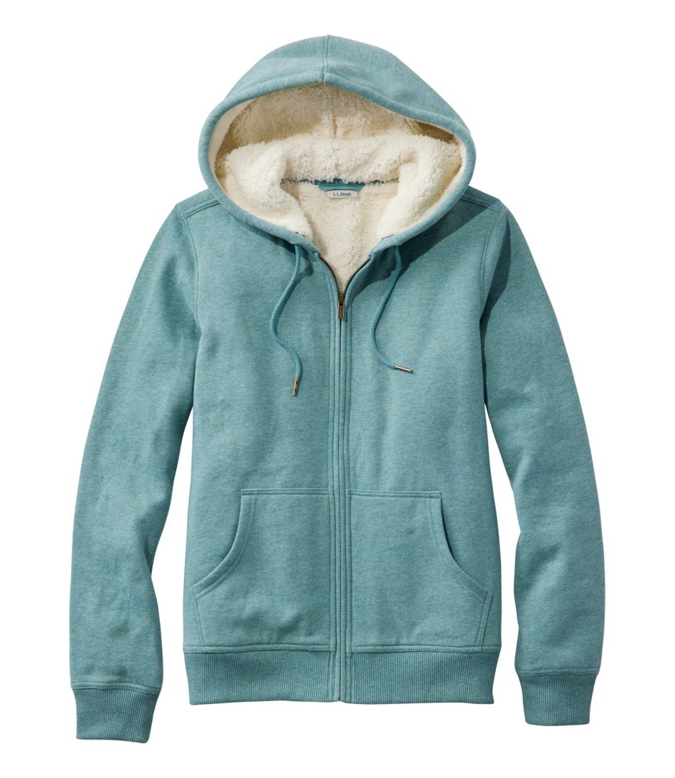 Women's L.L.Bean 1912 Sweatshirt Sherpa-Lined Hoodie