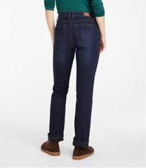 Mid-Rise Straight-Leg Lined Women's BeanFlex® Jeans