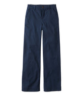 Mid-Rise Wide-Leg Chino Women's Comfort Stretch Pants