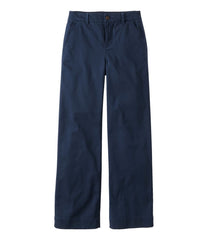 Mid-Rise Wide-Leg Chino Women's Comfort Stretch Pants