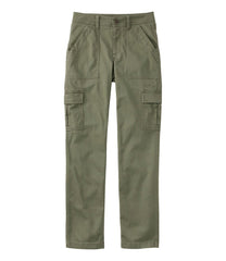 Mid-Rise Straight-Leg Cargo Women's Comfort Stretch Pants