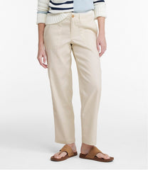 High-Rise Ankle Women's Comfort Stretch Cotton/Linen Pants