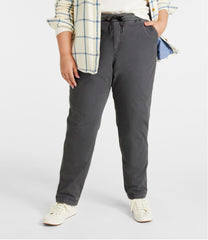 Women's Stretch Ripstop Pull-On Pants Slim-Leg Fleece-Lined