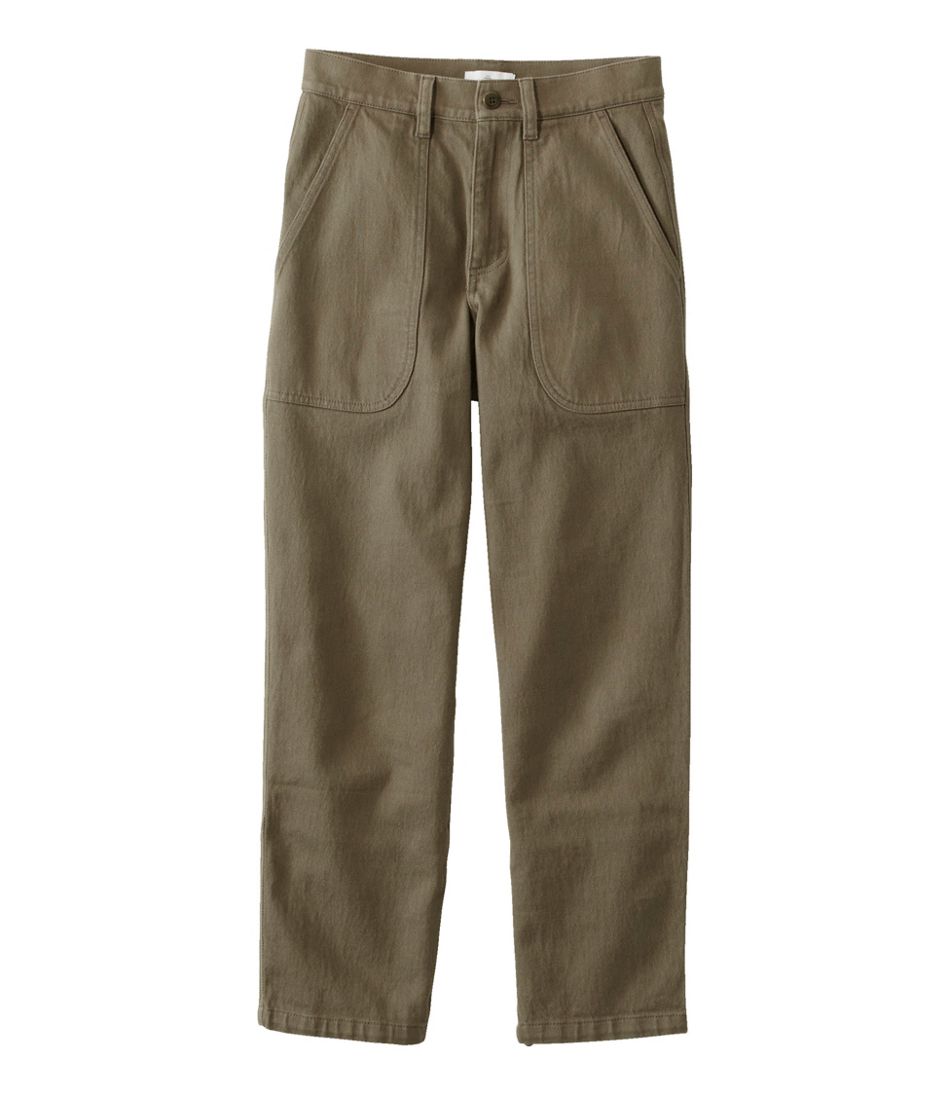 Women's Signature Washed Cotton Barrel Pants High-Rise Tapered Leg