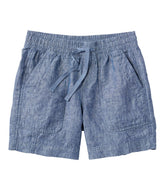 Mid-Rise 6" Women's Premium Washable Linen Shorts