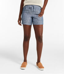 Mid-Rise 6" Women's Premium Washable Linen Shorts