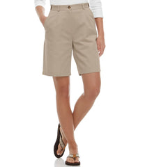 Women's Wrinkle-Free Bayside Shorts Ultra High-Rise Hidden Comfort Waist 9"