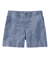 High-Rise 7" Women's Comfort Stretch Cotton/Linen Shorts